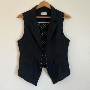 NWOT- Love Tree Black Vintage Vest Y2K Corset.
100% linen